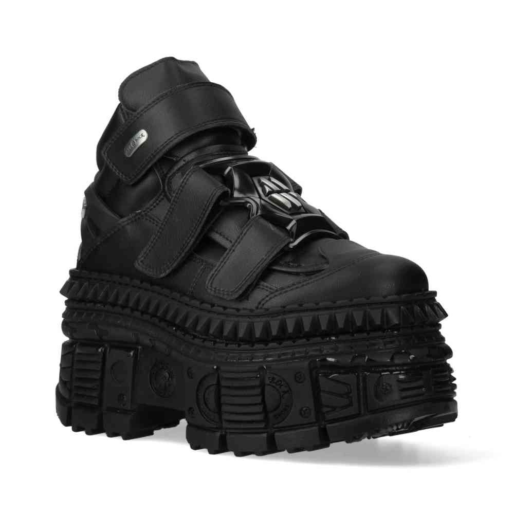 New Rock - M-WALL285-V1 Bottes de plate-forme - Noir